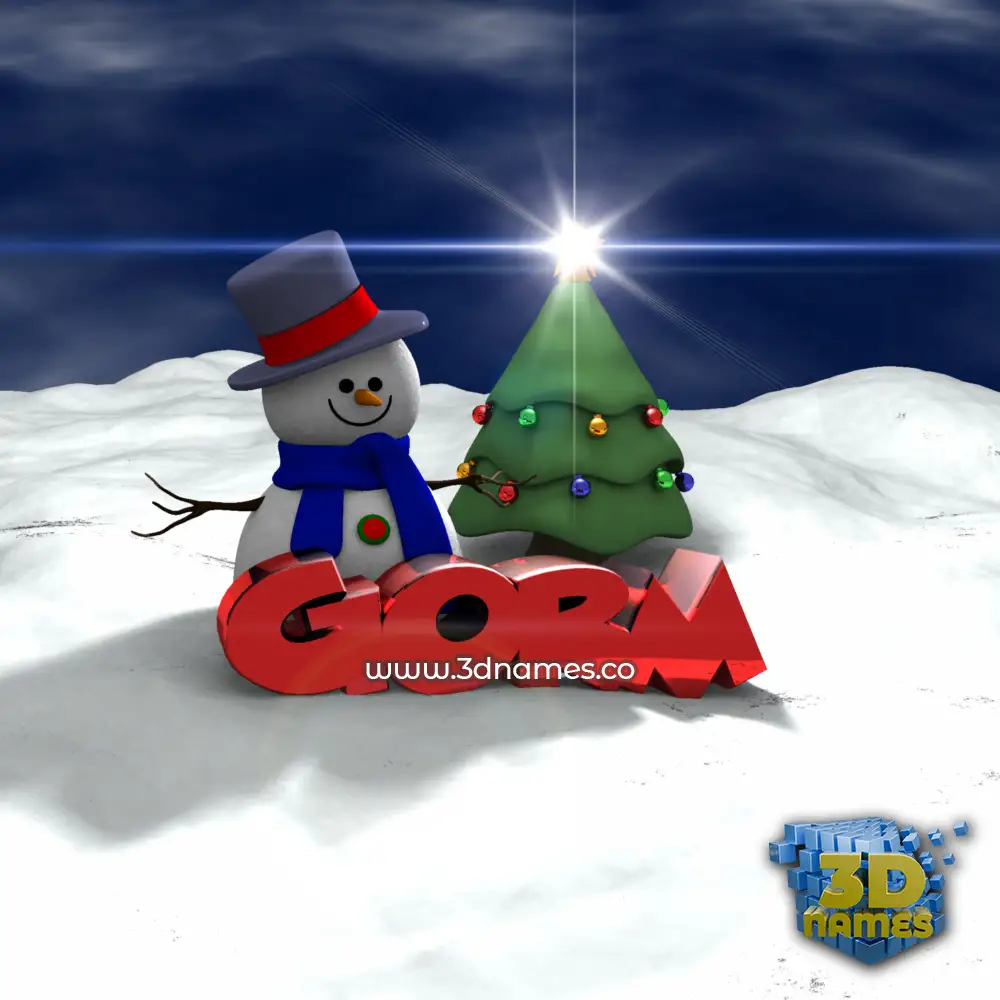 gorm in Happy Xmas style - 3D name wallpaper