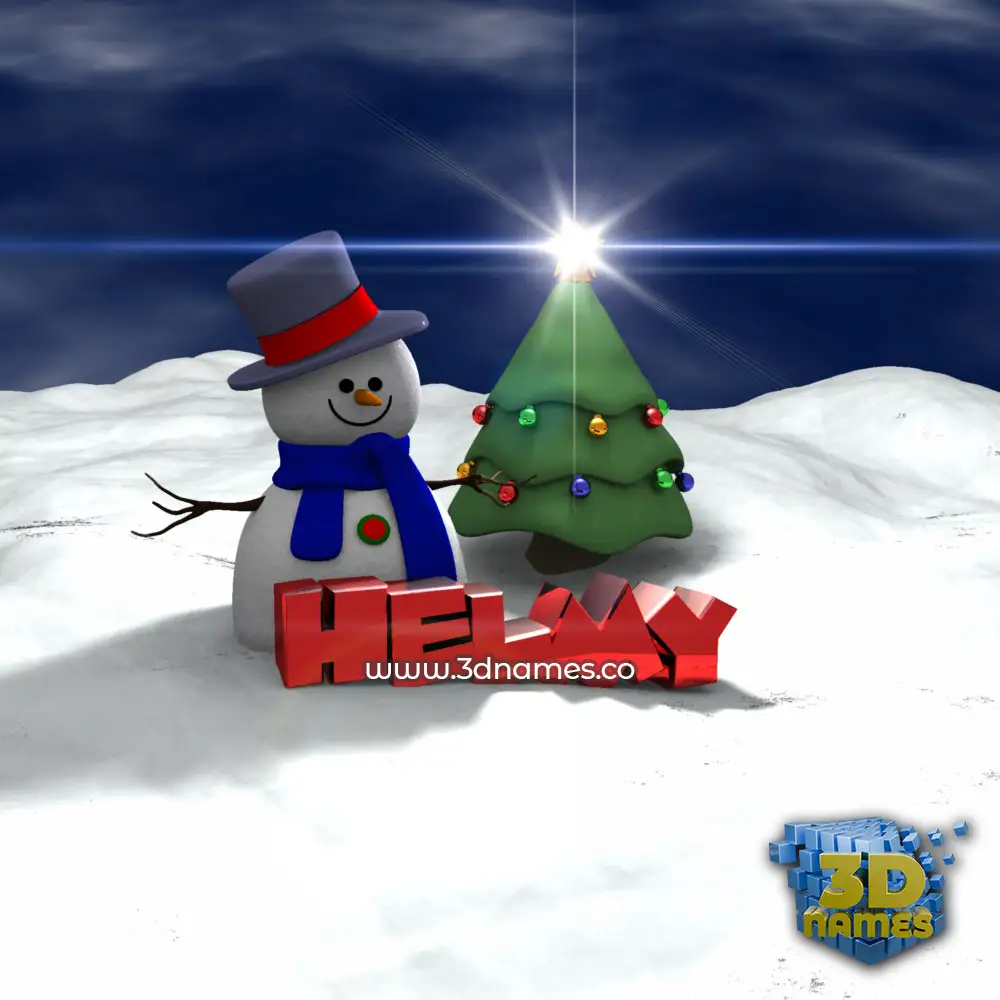 helmy in Happy Xmas style - 3D name wallpaper