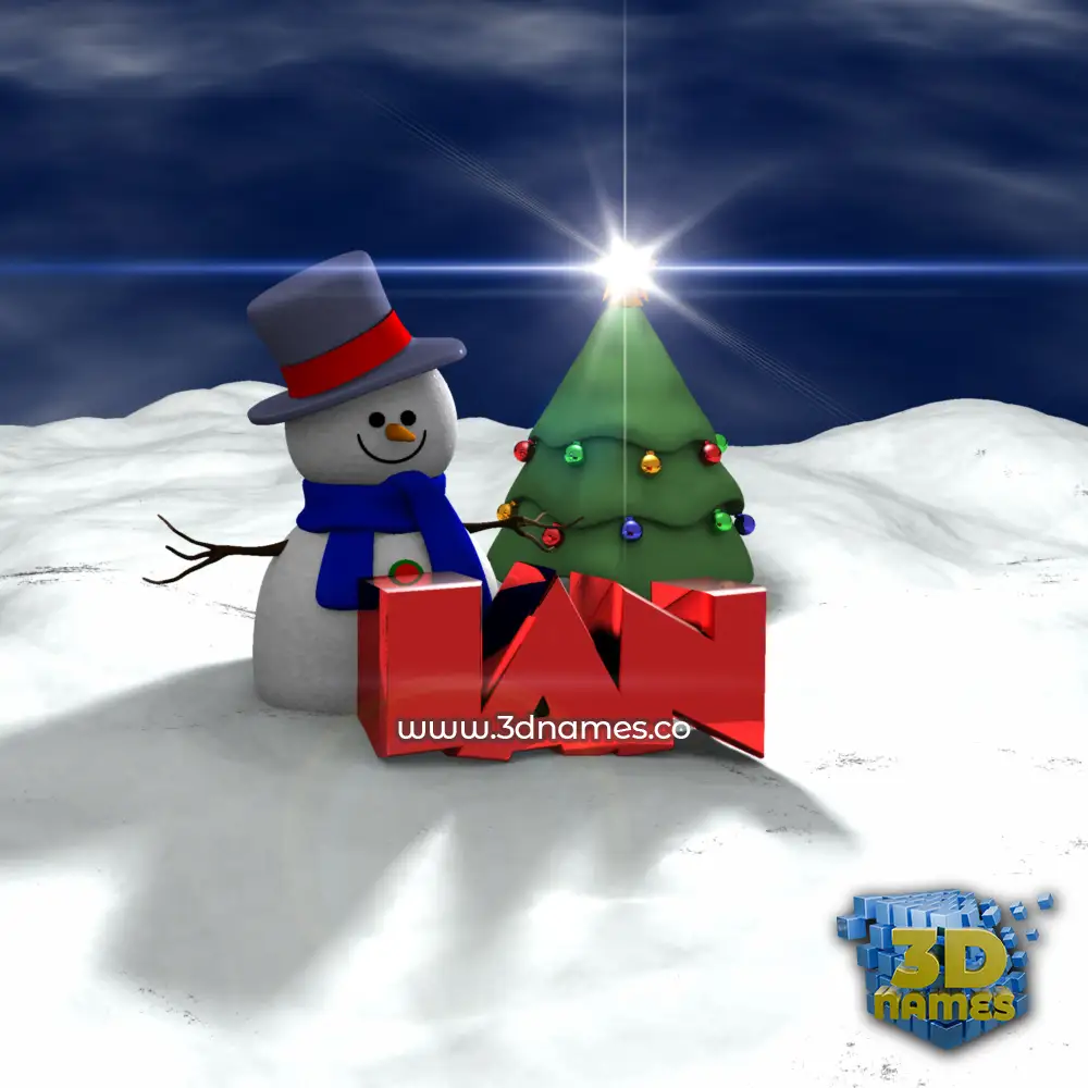 ian in Happy Xmas style - 3D name wallpaper