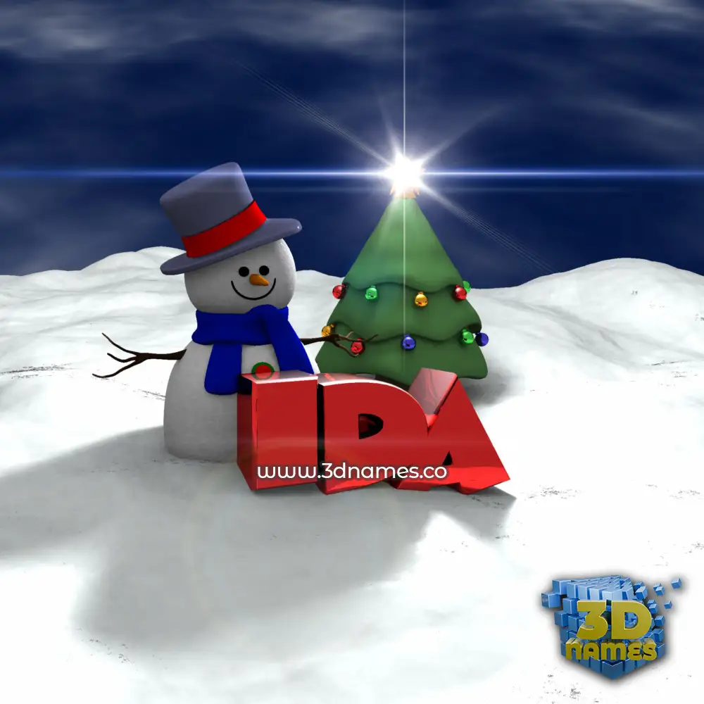 ida in Happy Xmas style - 3D name wallpaper