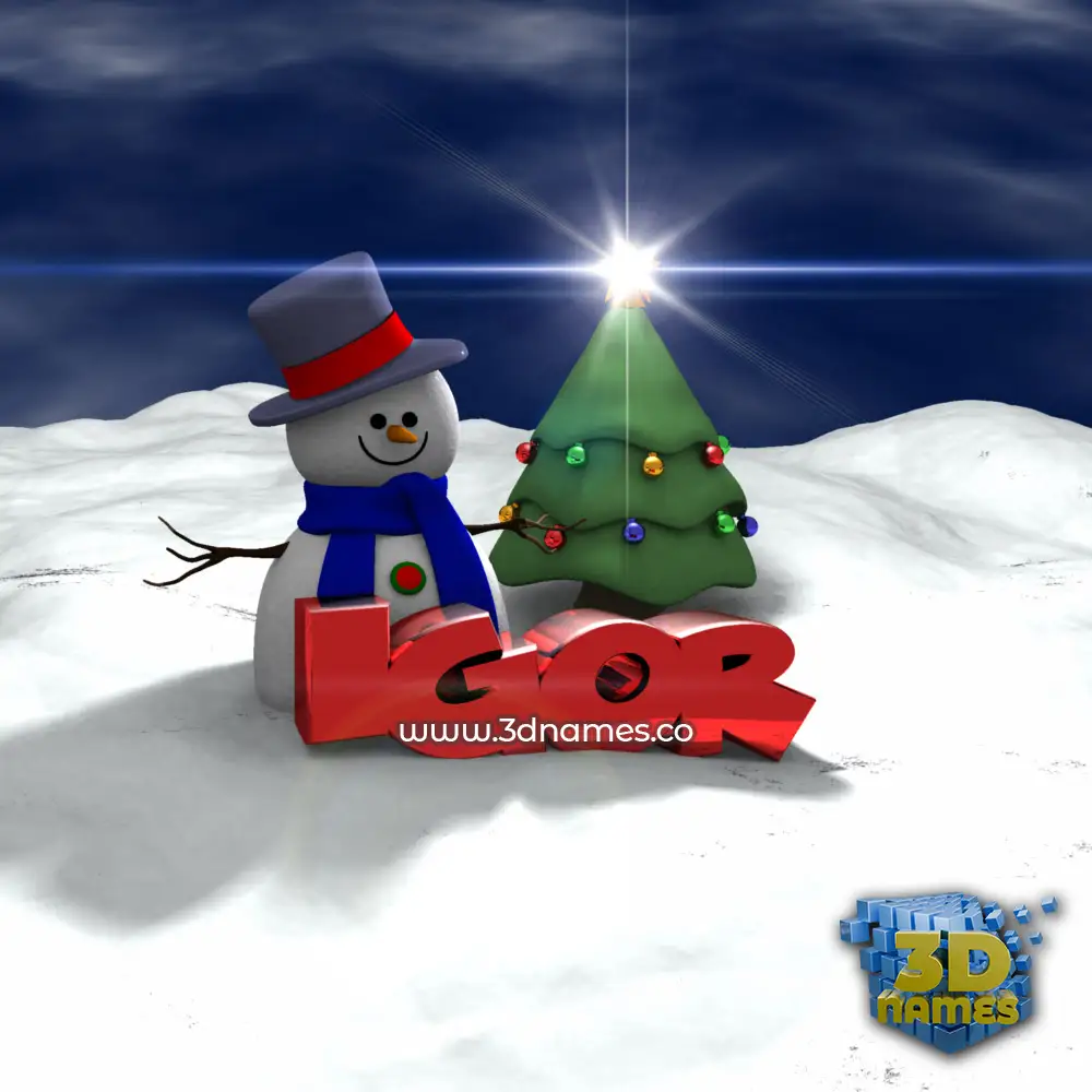 igor in Happy Xmas style - 3D name wallpaper