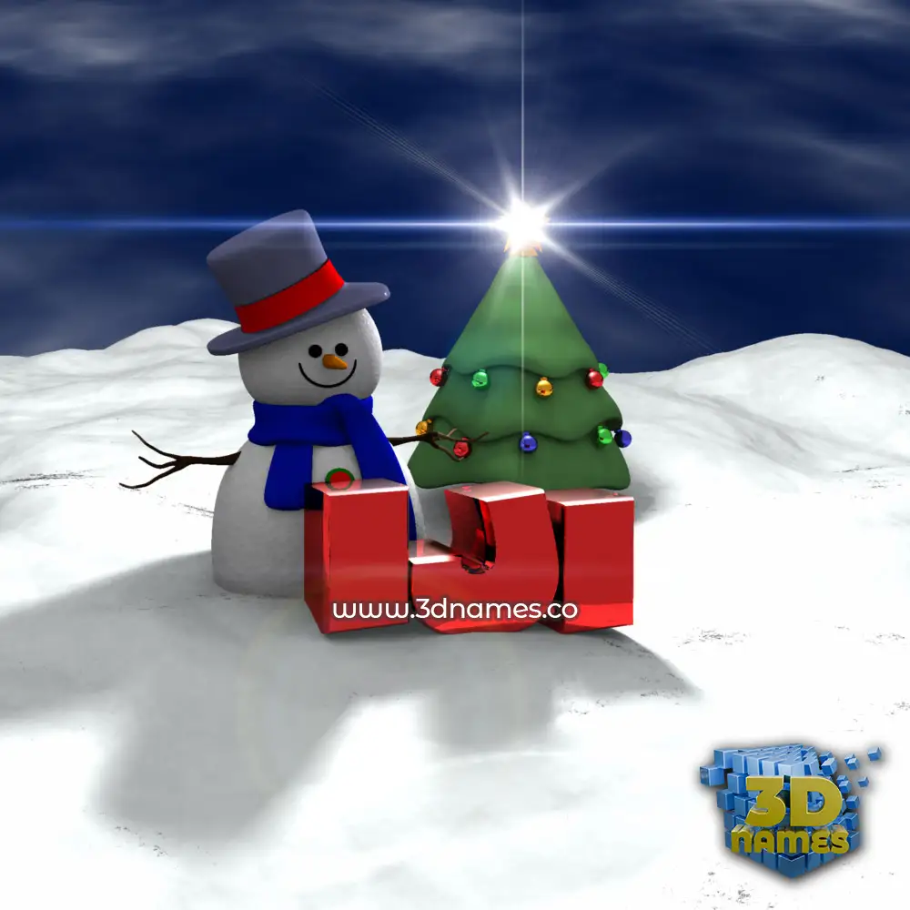 iji in Happy Xmas style - 3D name wallpaper