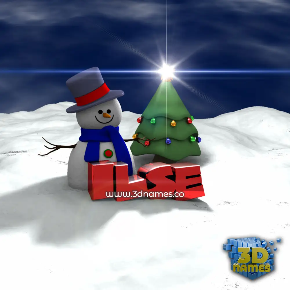 ilse in Happy Xmas style - 3D name wallpaper