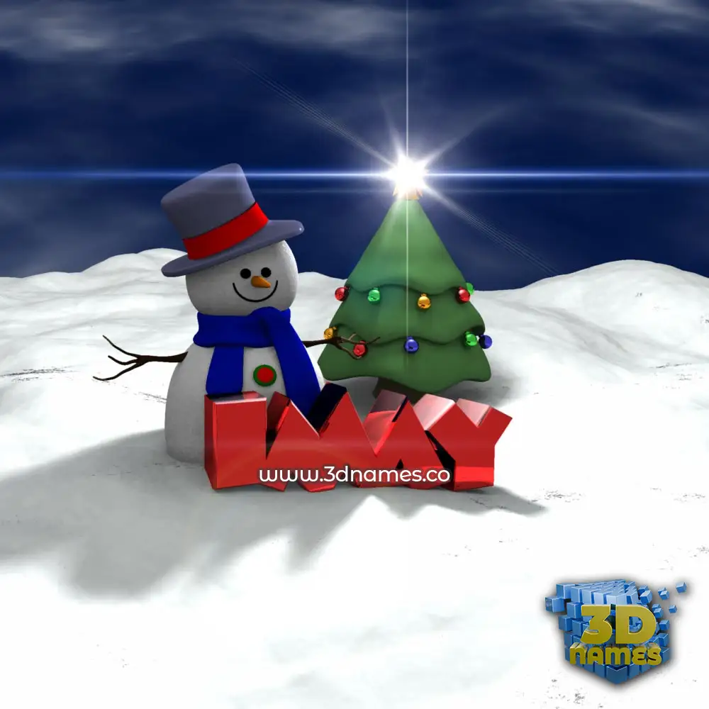 imay in Happy Xmas style - 3D name wallpaper