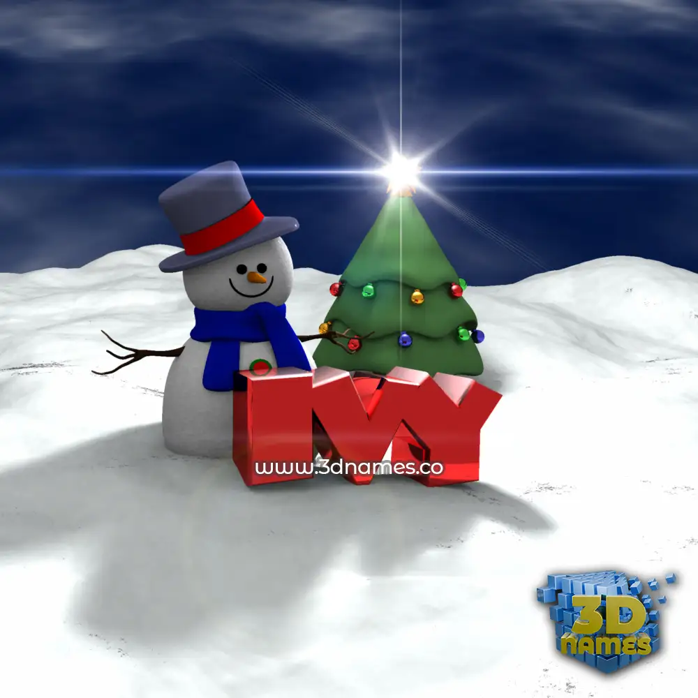 ivy in Happy Xmas style - 3D name wallpaper