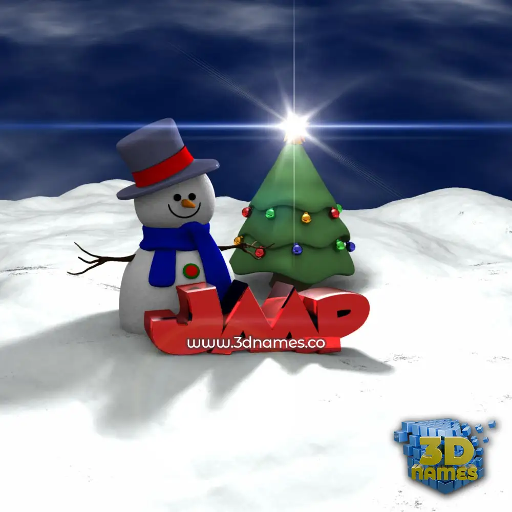 jaap in Happy Xmas style - 3D name wallpaper