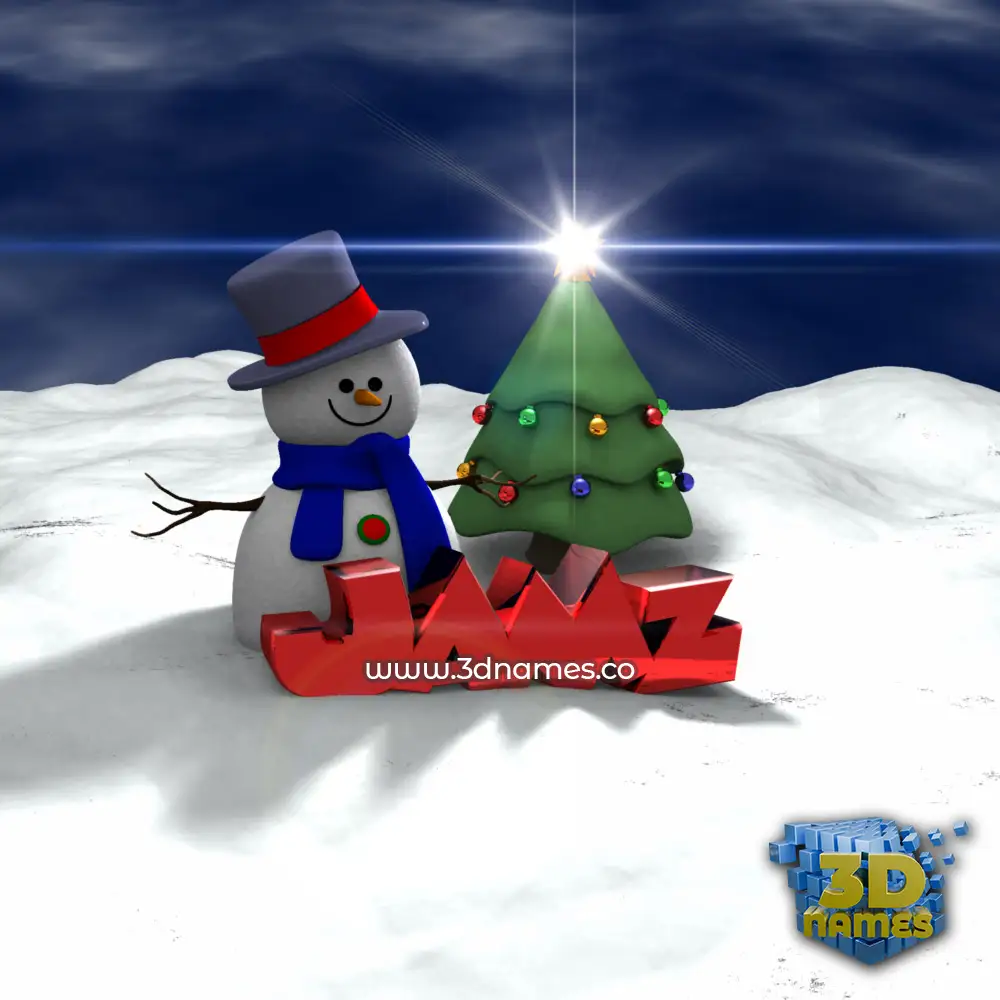 jamz in Happy Xmas style - 3D name wallpaper