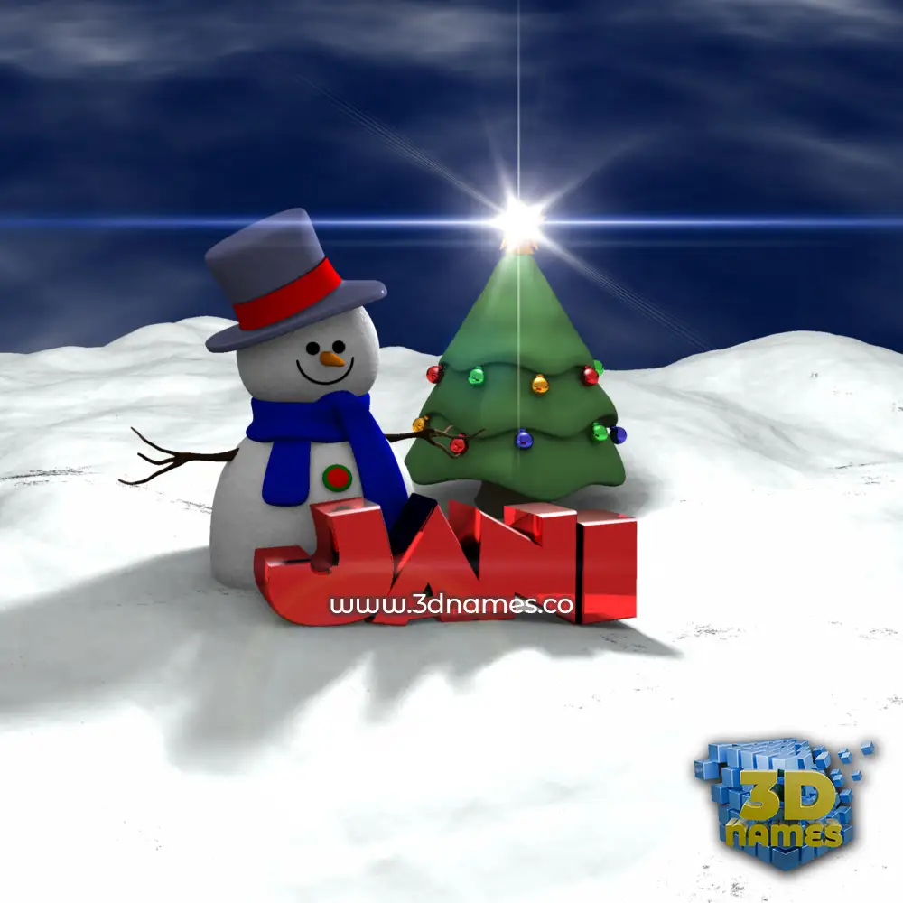 jani in Happy Xmas style - 3D name wallpaper