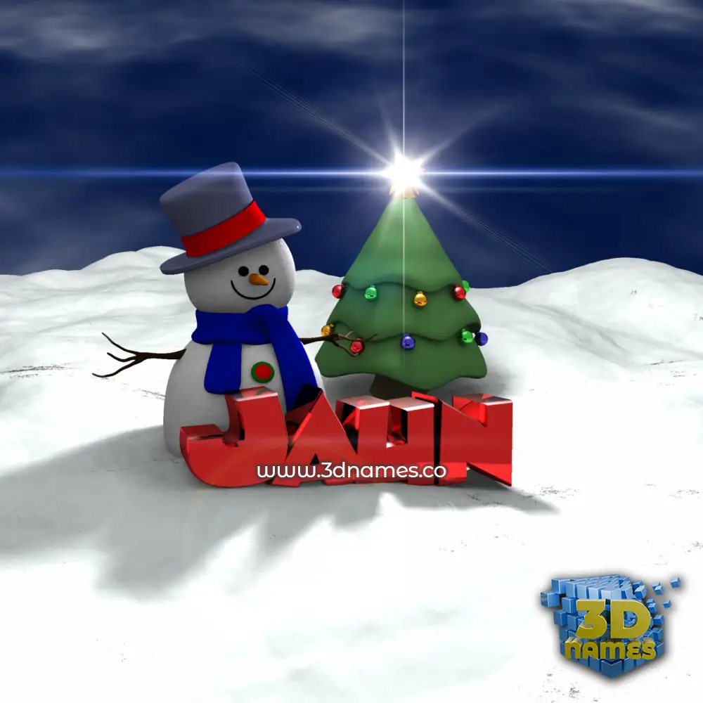 jaun in Happy Xmas style - 3D name wallpaper