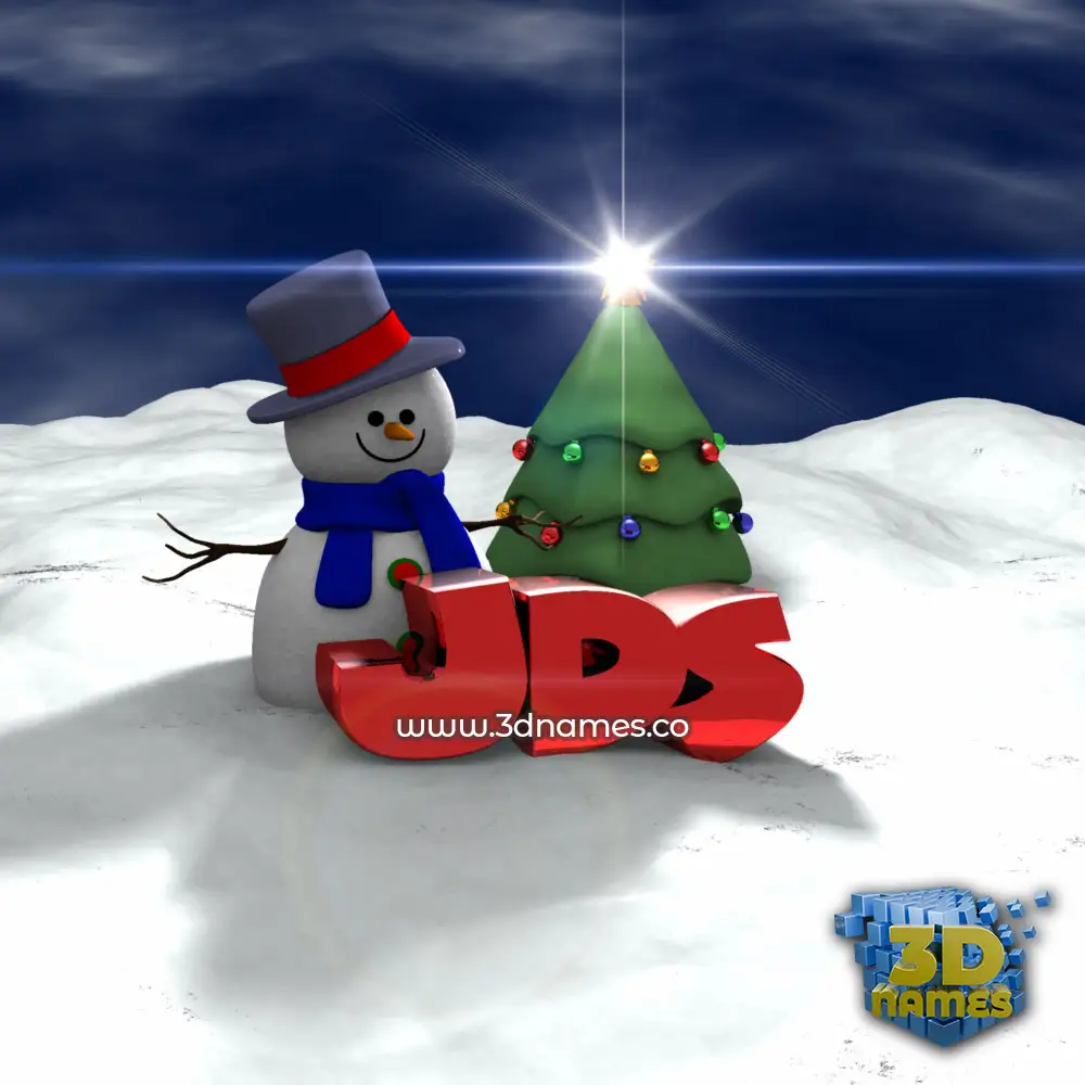 jds in Happy Xmas style - 3D name wallpaper