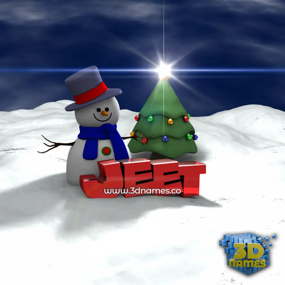 jeet in Happy Xmas style - 3D name wallpaper
