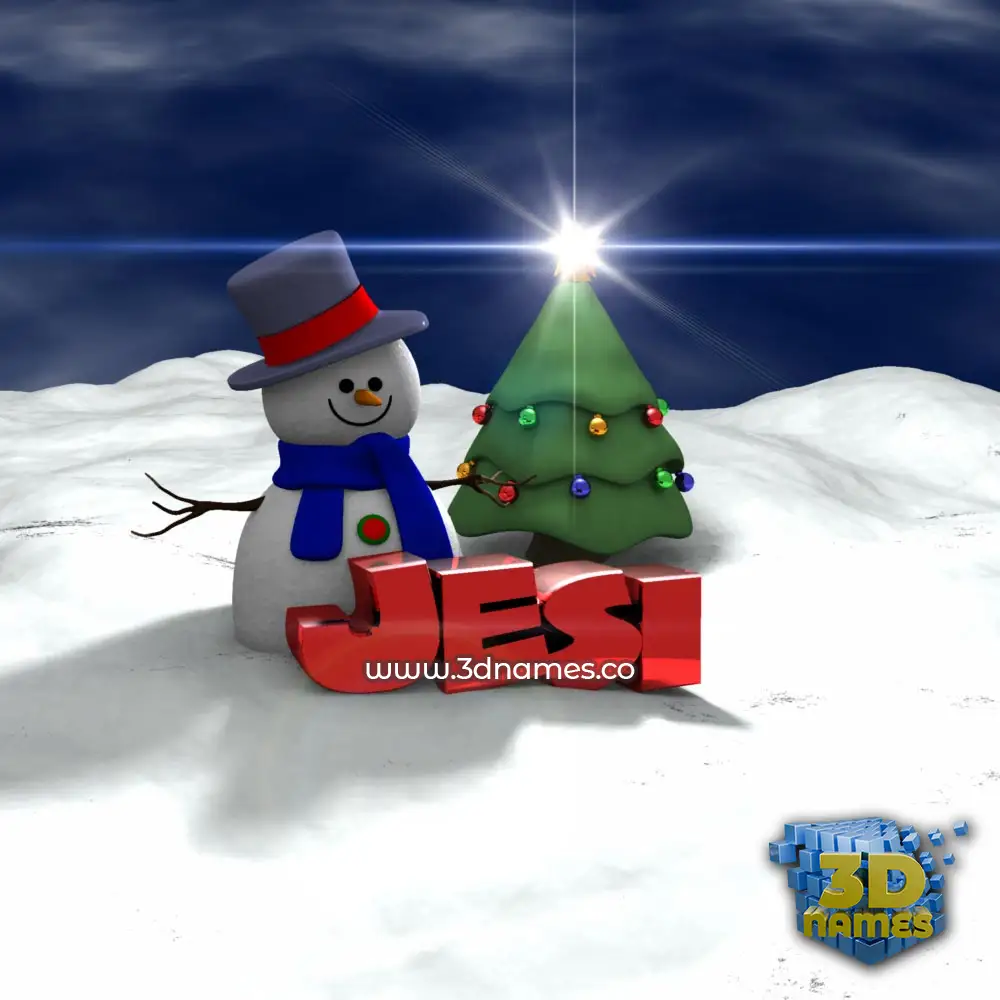 jesi in Happy Xmas style - 3D name wallpaper