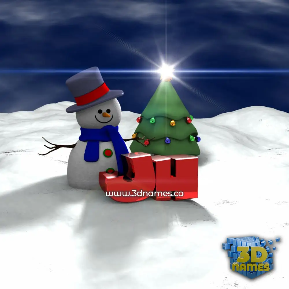jh in Happy Xmas style - 3D name wallpaper