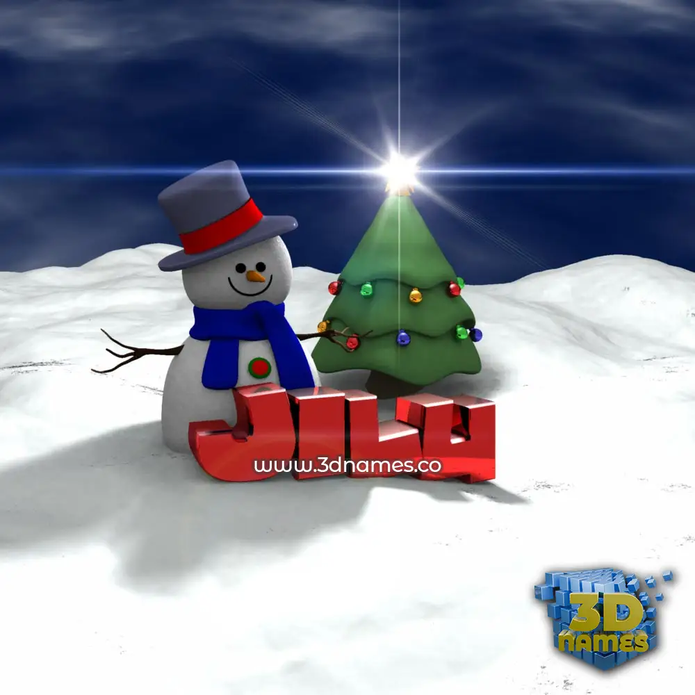 jilu in Happy Xmas style - 3D name wallpaper