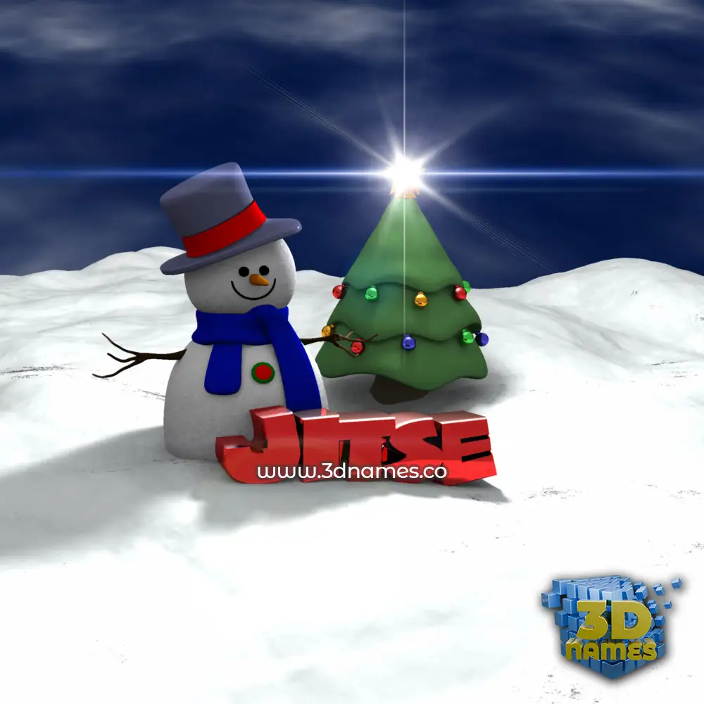 jitse in Happy Xmas style - 3D name wallpaper