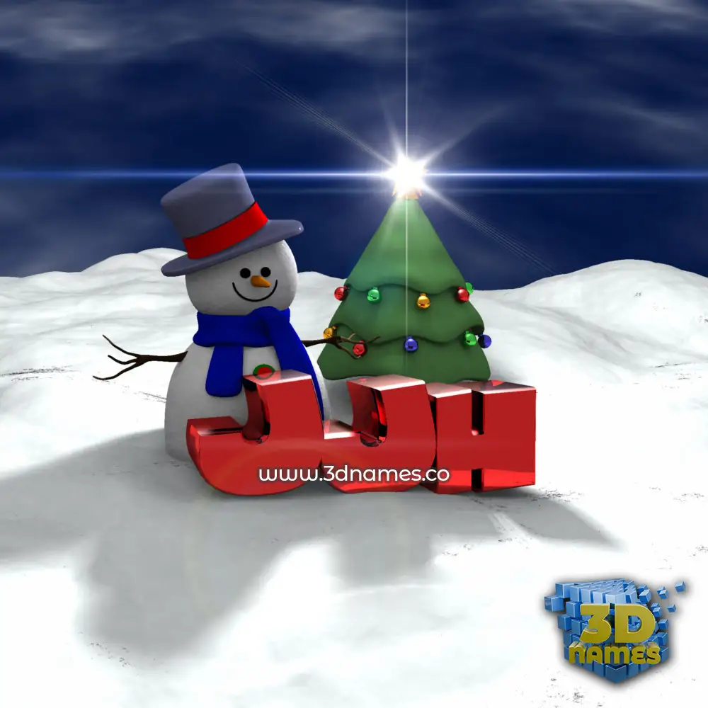jjh in Happy Xmas style - 3D name wallpaper