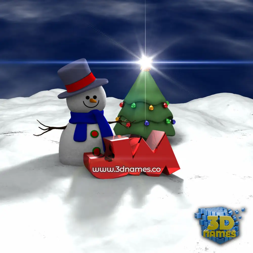 jm in Happy Xmas style - 3D name wallpaper