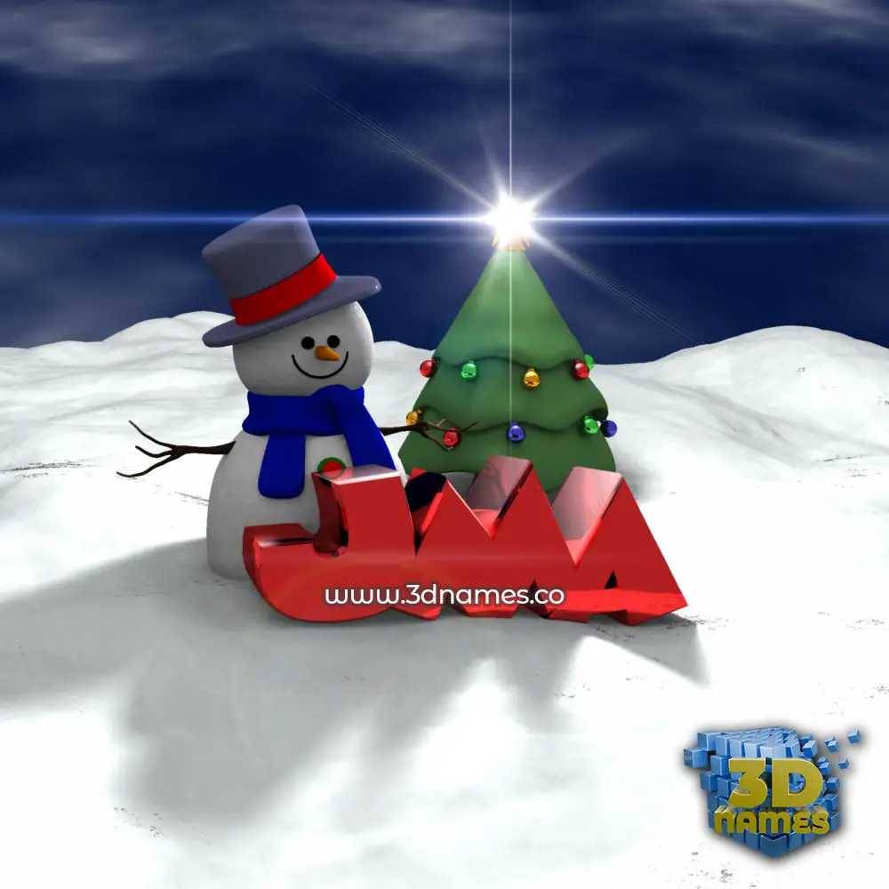 jma in Happy Xmas style - 3D name wallpaper