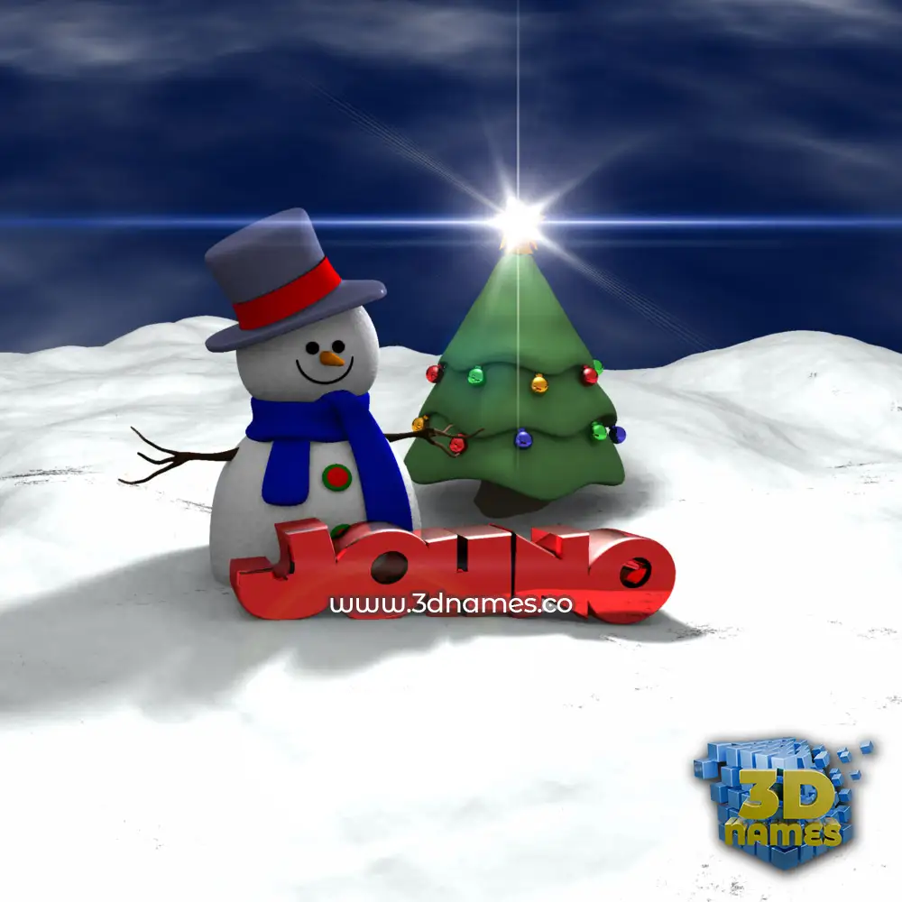 johno in Happy Xmas style - 3D name wallpaper