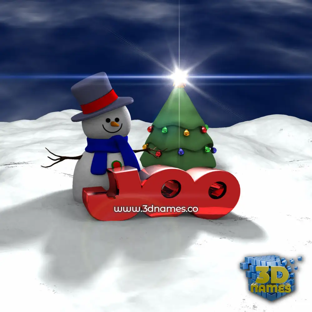 joo in Happy Xmas style - 3D name wallpaper