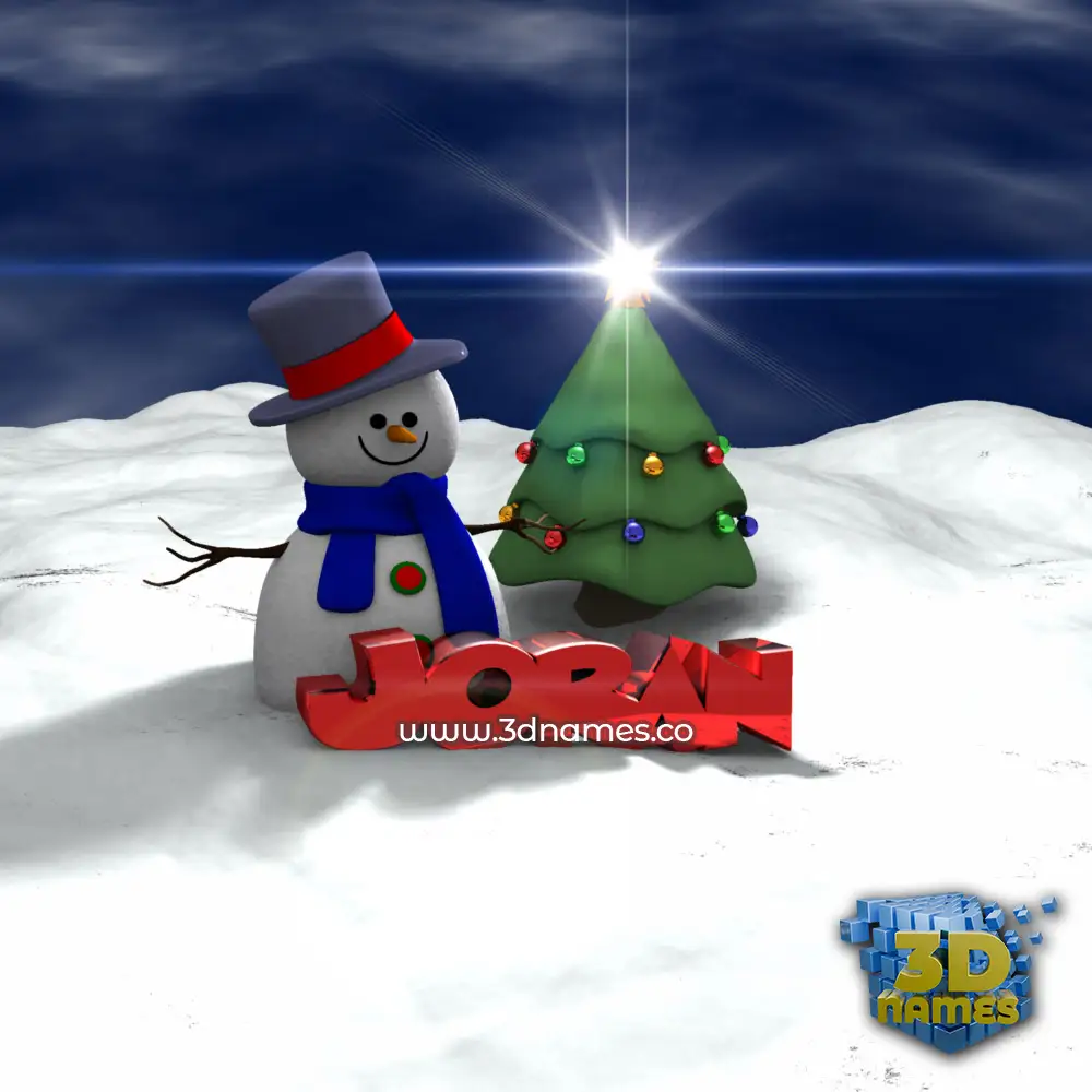 joran in Happy Xmas style - 3D name wallpaper