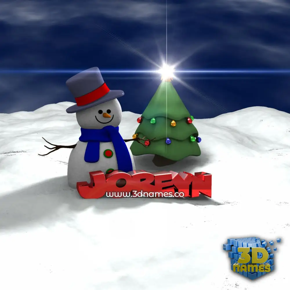 joreyn in Happy Xmas style - 3D name wallpaper