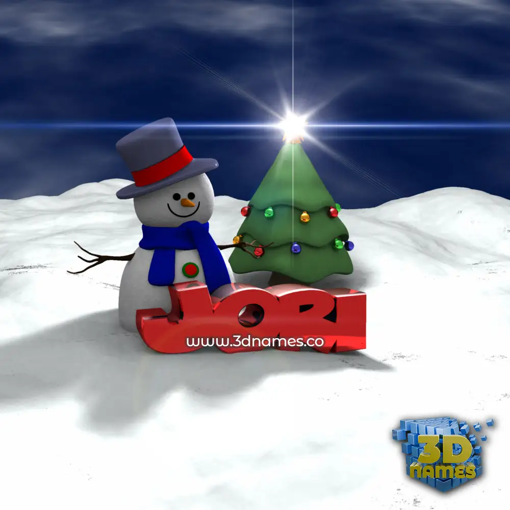 jori in Happy Xmas style - 3D name wallpaper