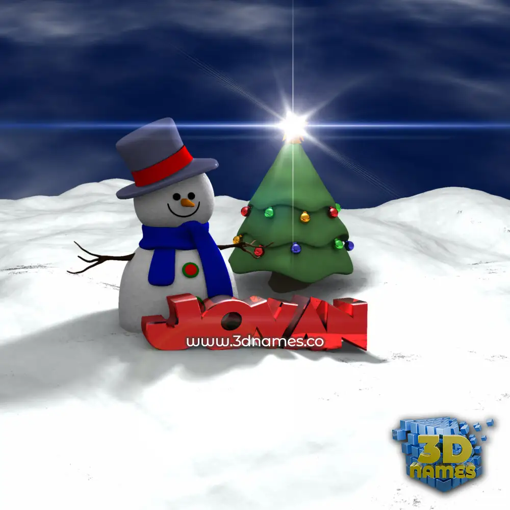 jovan in Happy Xmas style - 3D name wallpaper