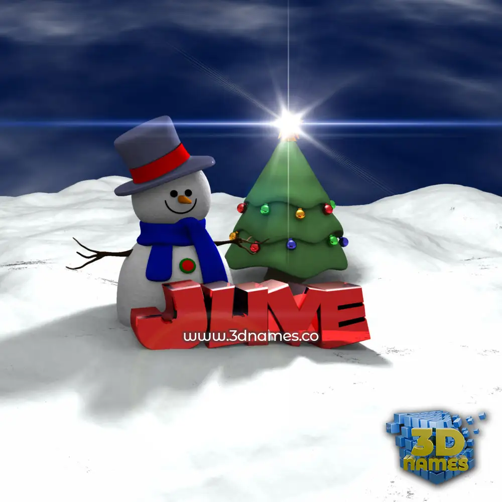 juve in Happy Xmas style - 3D name wallpaper