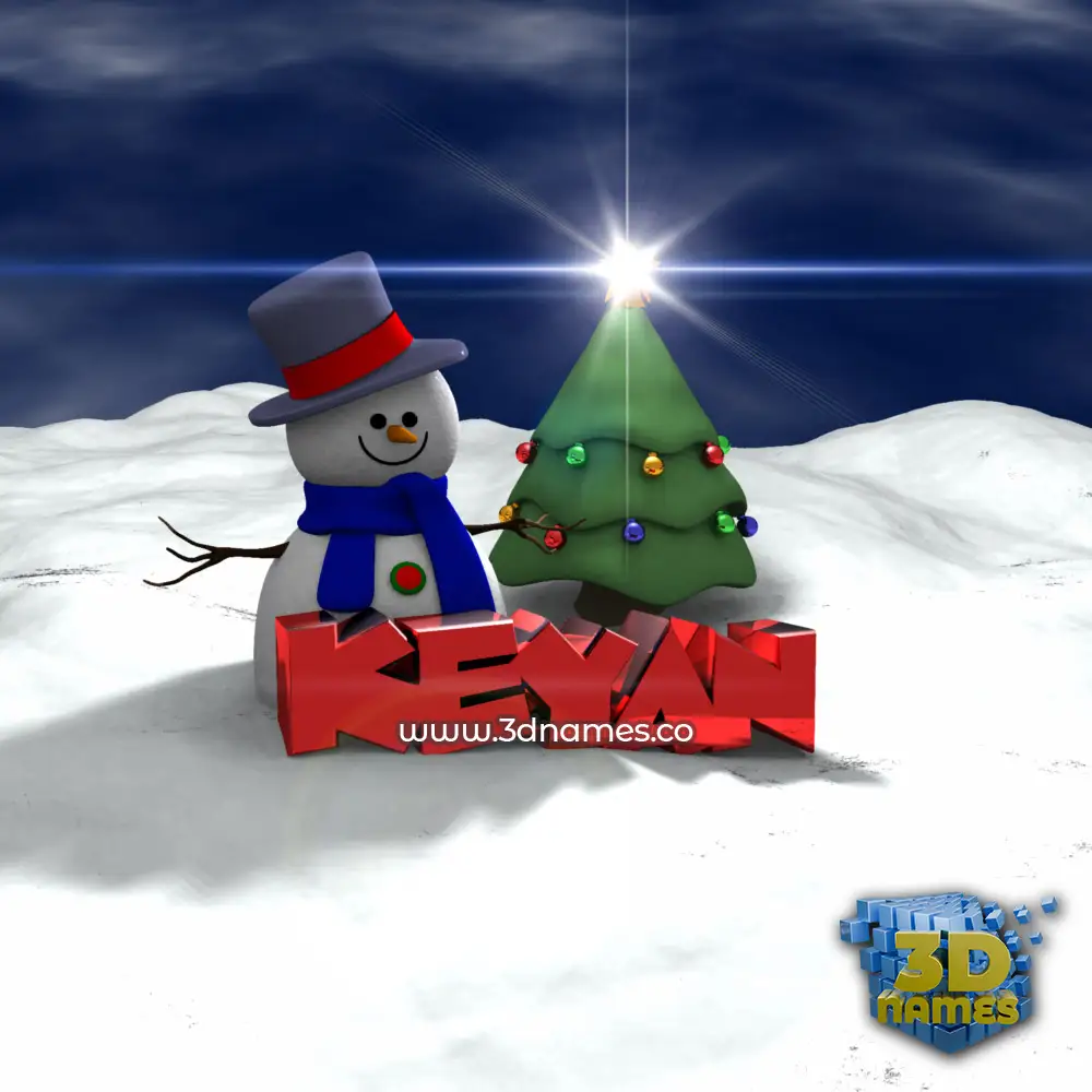 keyan in Happy Xmas style - 3D name wallpaper