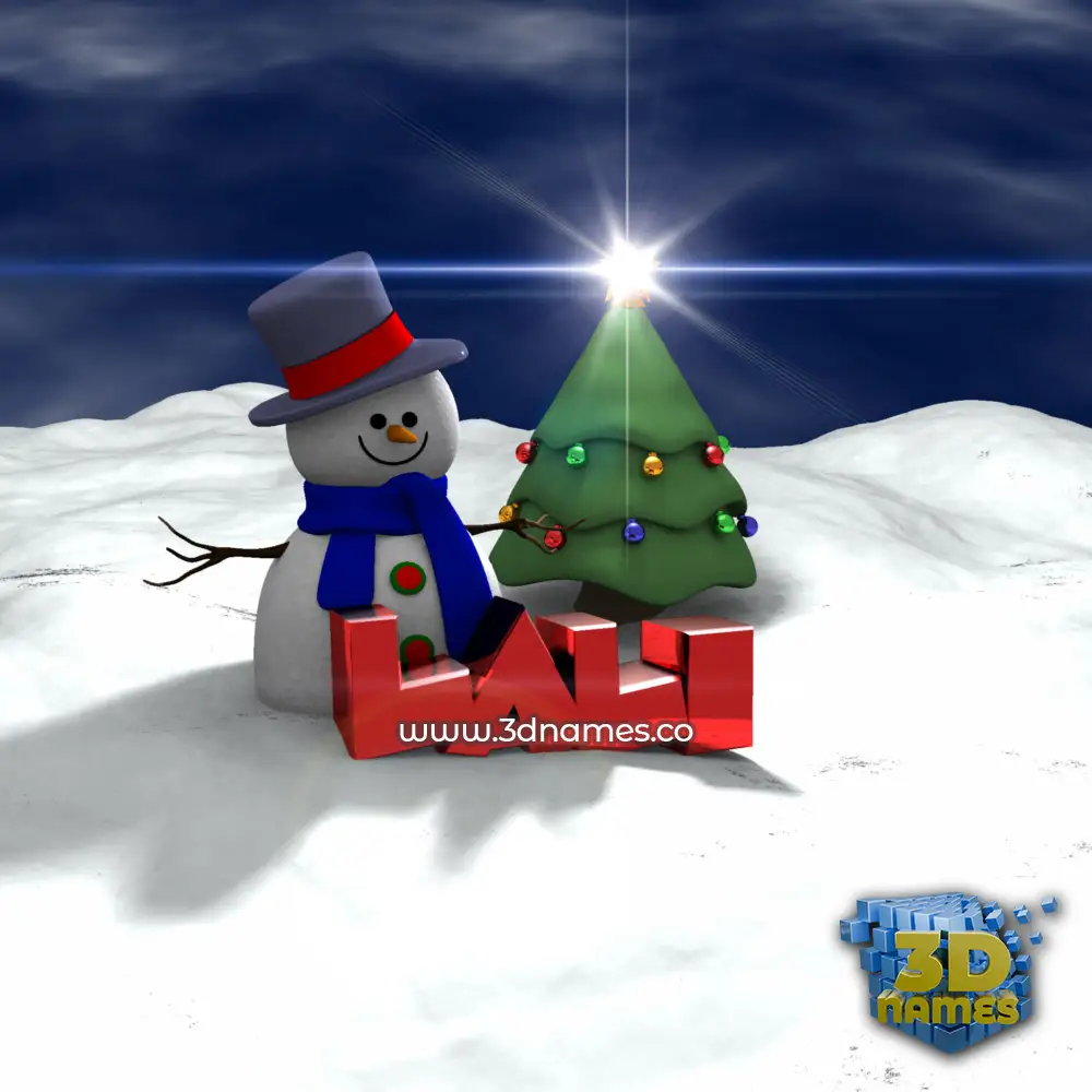 lali in Happy Xmas style - 3D name wallpaper