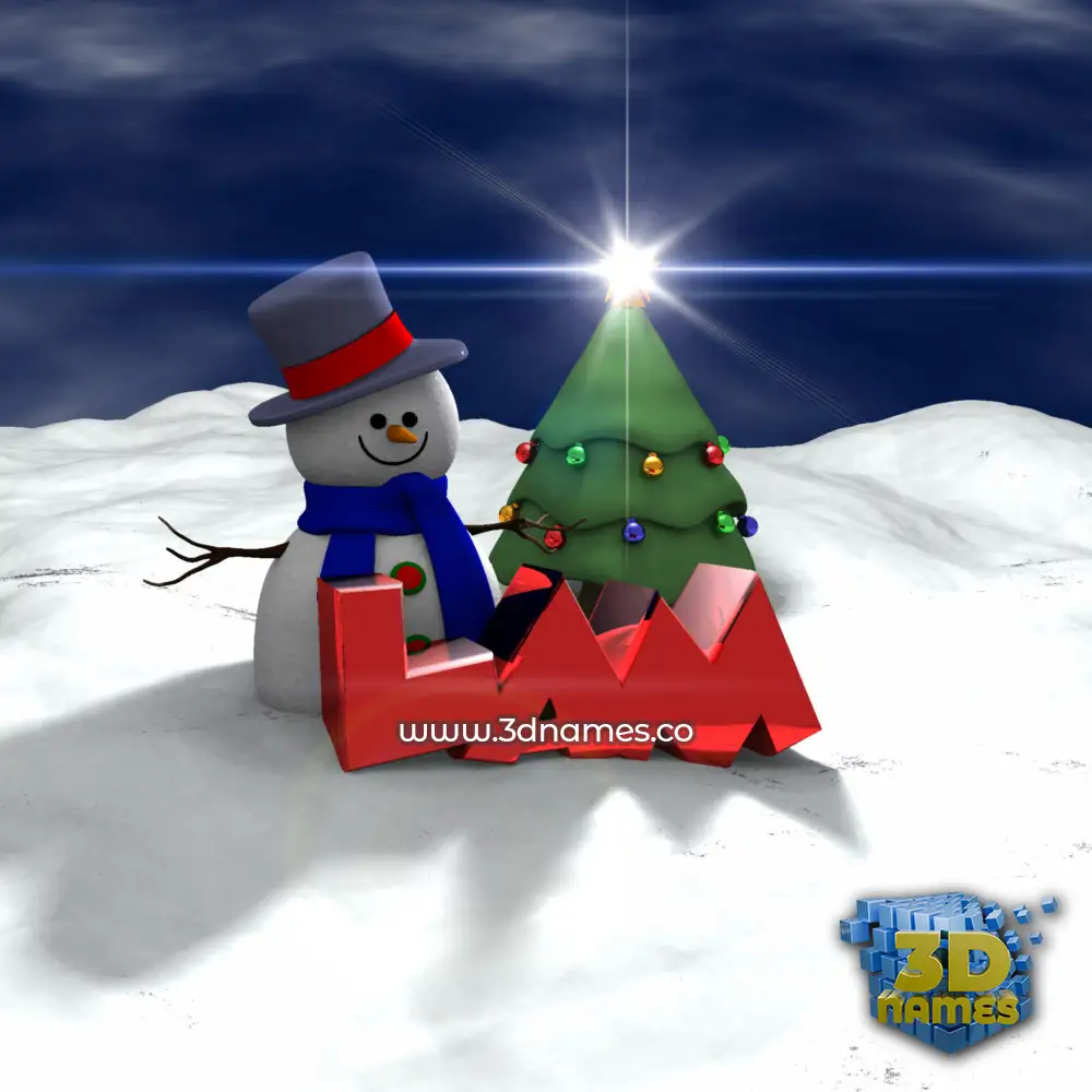 lam in Happy Xmas style - 3D name wallpaper