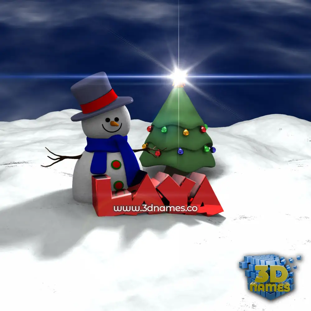 laya in Happy Xmas style - 3D name wallpaper