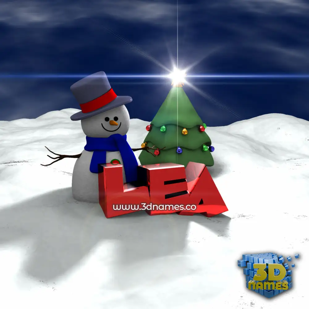 lea in Happy Xmas style - 3D name wallpaper