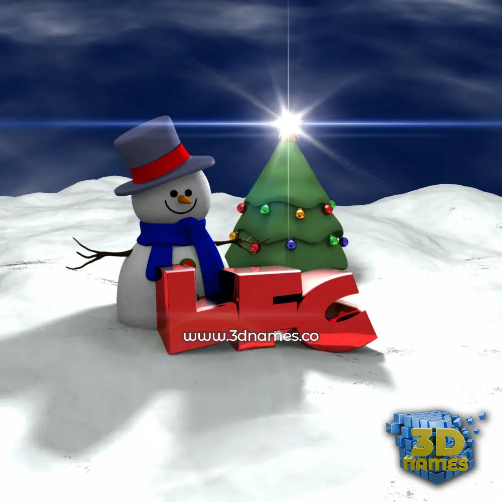 lfc in Happy Xmas style - 3D name wallpaper