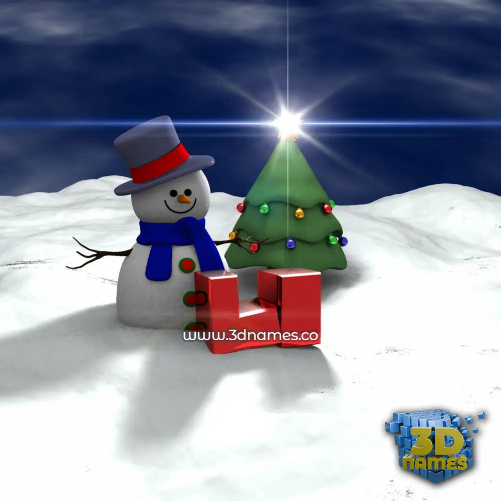 li in Happy Xmas style - 3D name wallpaper