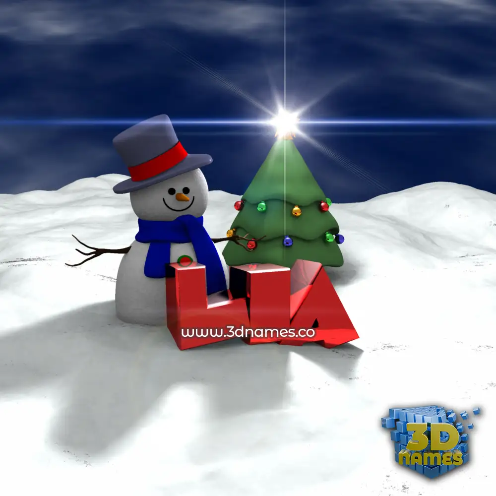 lia in Happy Xmas style - 3D name wallpaper
