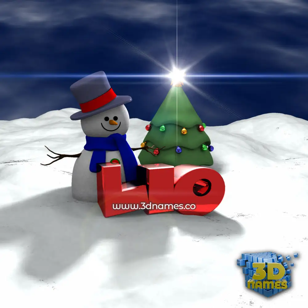 lio in Happy Xmas style - 3D name wallpaper