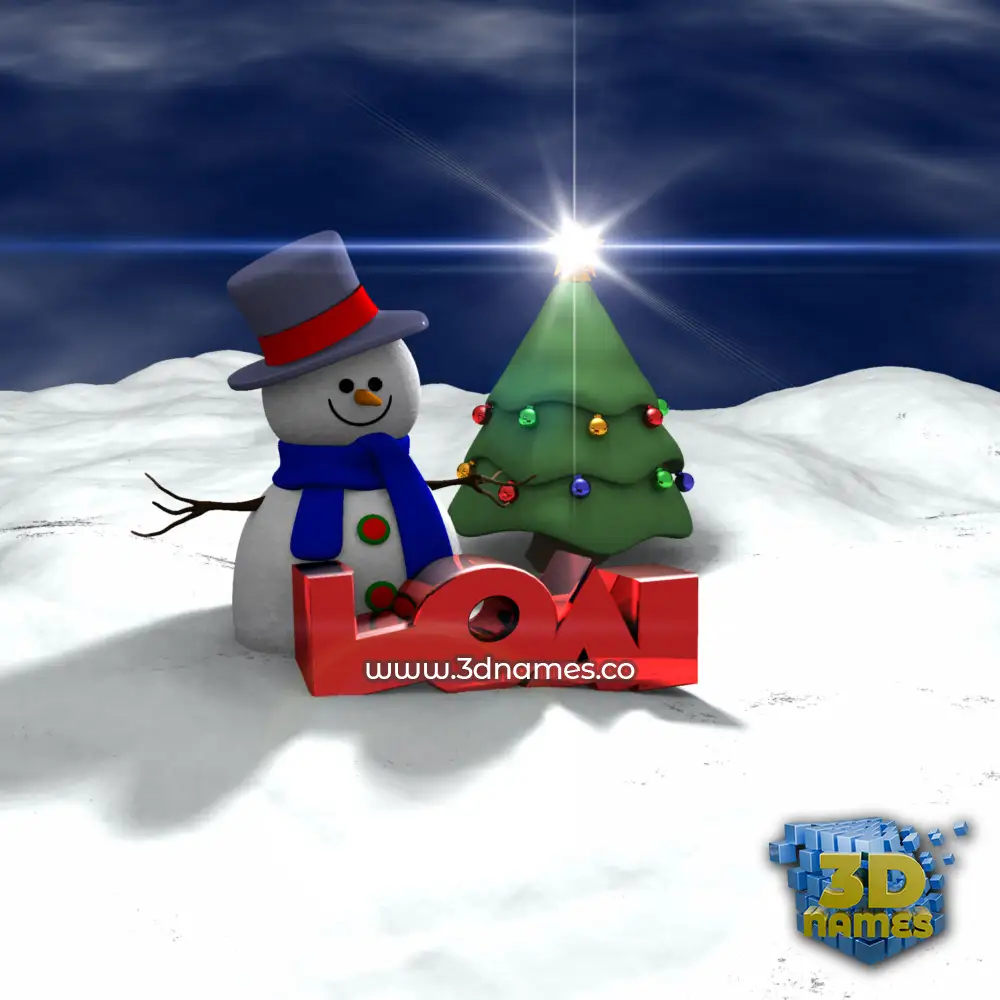 loai in Happy Xmas style - 3D name wallpaper