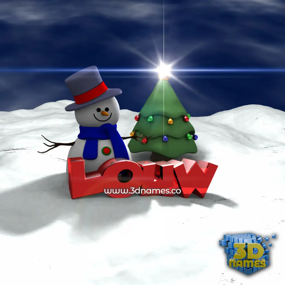 louw in Happy Xmas style - 3D name wallpaper