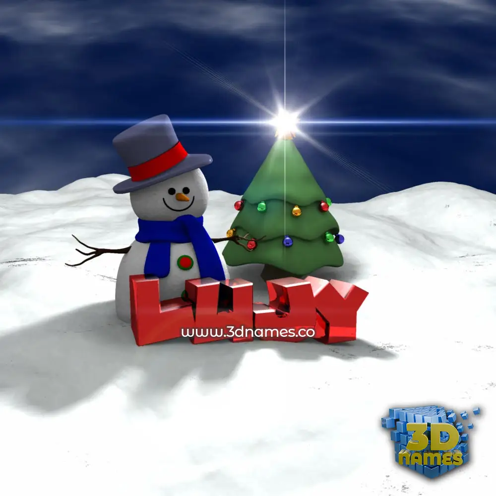 lujy in Happy Xmas style - 3D name wallpaper
