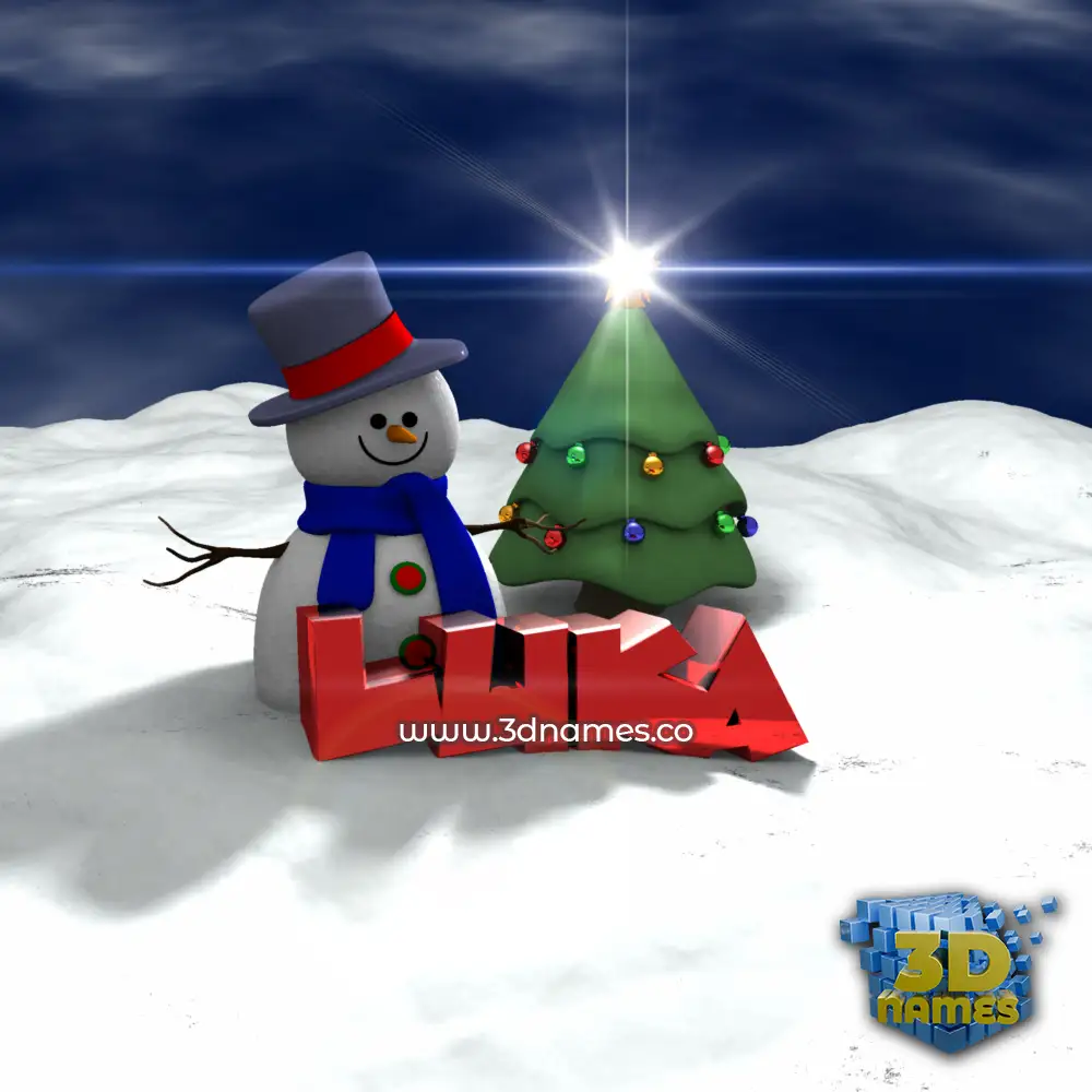 luka in Happy Xmas style - 3D name wallpaper