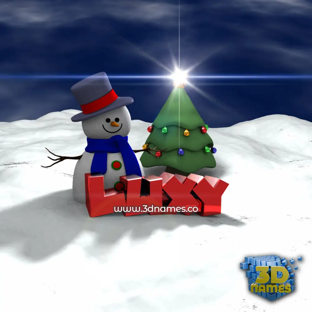 luxy in Happy Xmas style - 3D name wallpaper