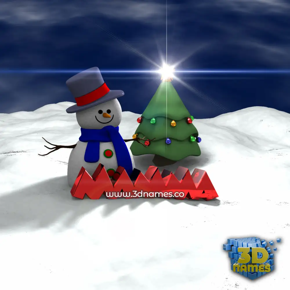 mamma in Happy Xmas style - 3D name wallpaper