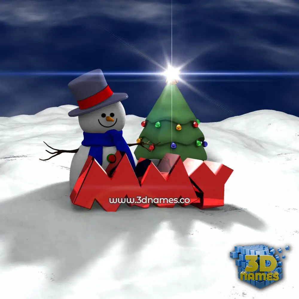 mmy in Happy Xmas style - 3D name wallpaper