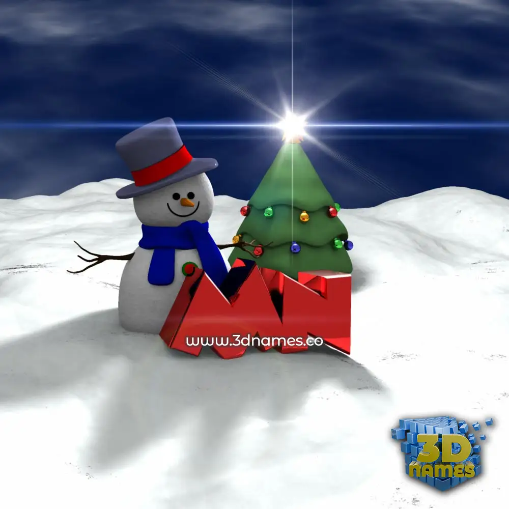 mn in Happy Xmas style - 3D name wallpaper
