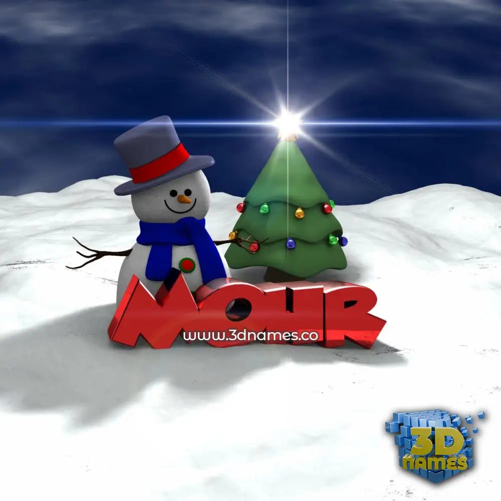 mohr in Happy Xmas style - 3D name wallpaper