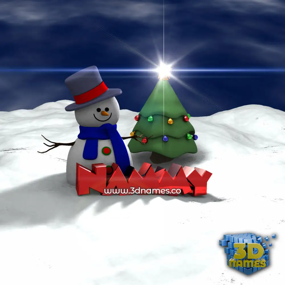 nammy in Happy Xmas style - 3D name wallpaper