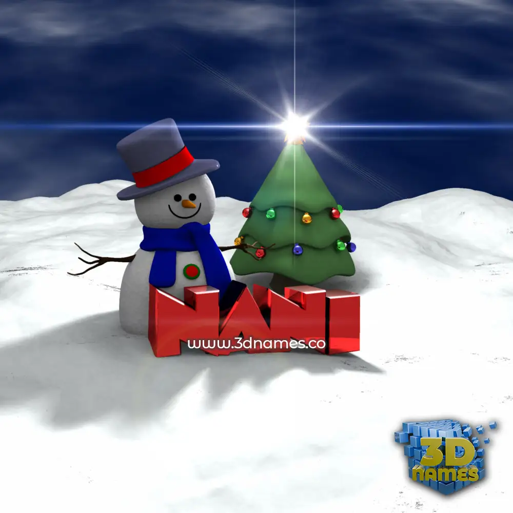 nani in Happy Xmas style - 3D name wallpaper
