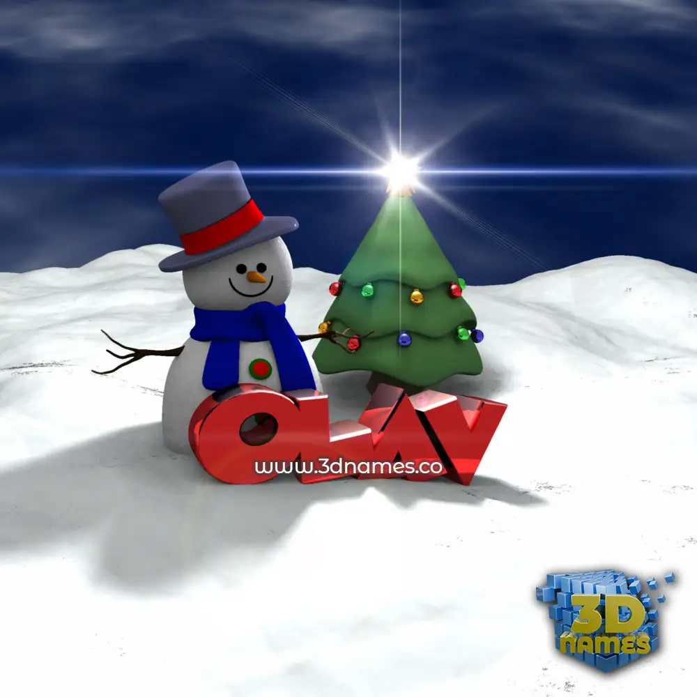 olav in Happy Xmas style - 3D name wallpaper